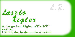 laszlo rigler business card